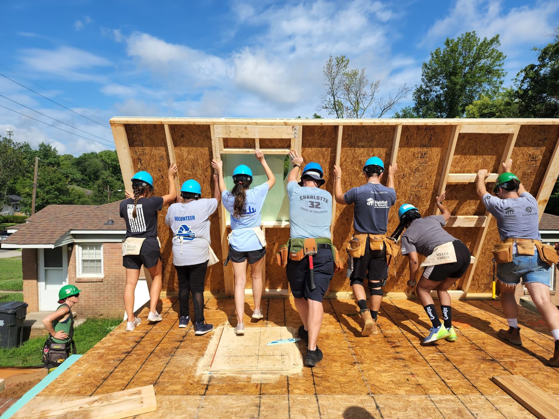Wall Raising at a Habitat House